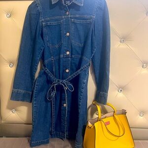 GAP denim mini dress - size 10p petite
